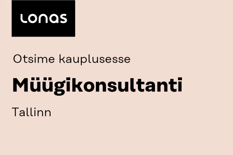 Müügikonsultant – Tallinn