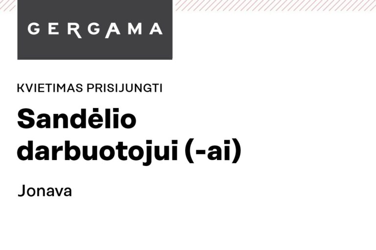 Sandėlio darbuotojas (-a) Jonavoje