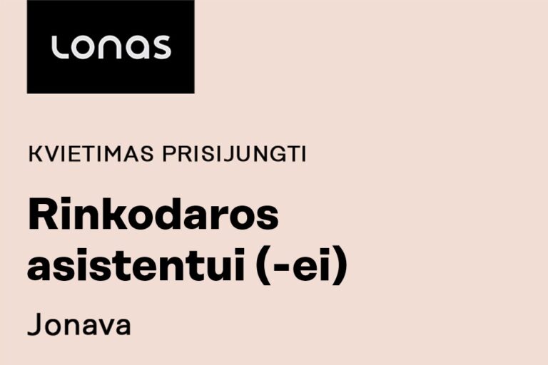 Rinkodaros asistentas (-ė) Jonavoje