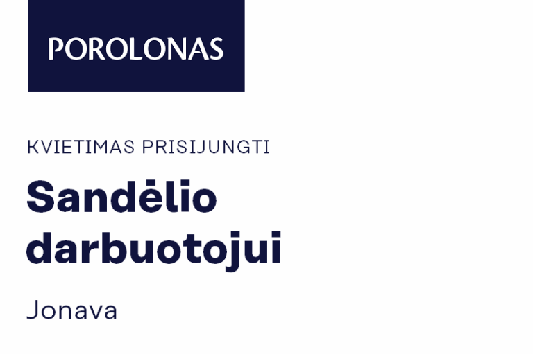 Sandėlio darbuotojas (-a) Jonavoje